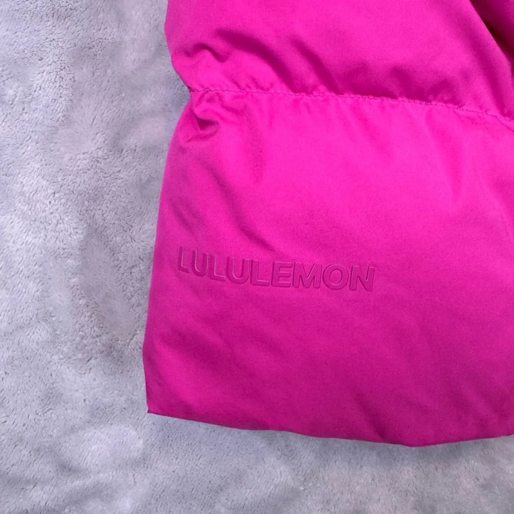 Lululemon Wunder Puff Cropped Jacket Sonic Pink Down Puffer Coat Size 6
